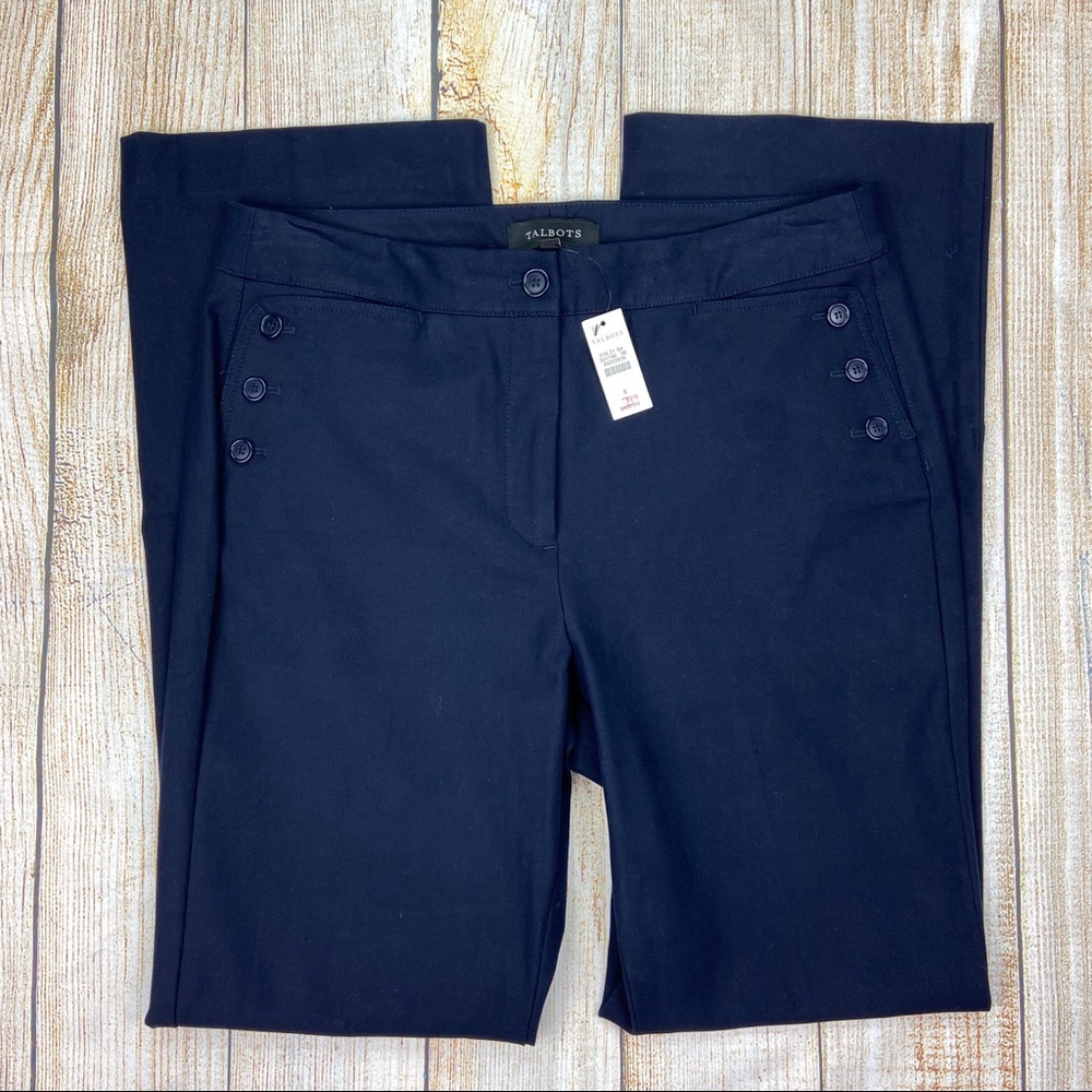 TALBOTS Blue Straight Leg Dress Pants
